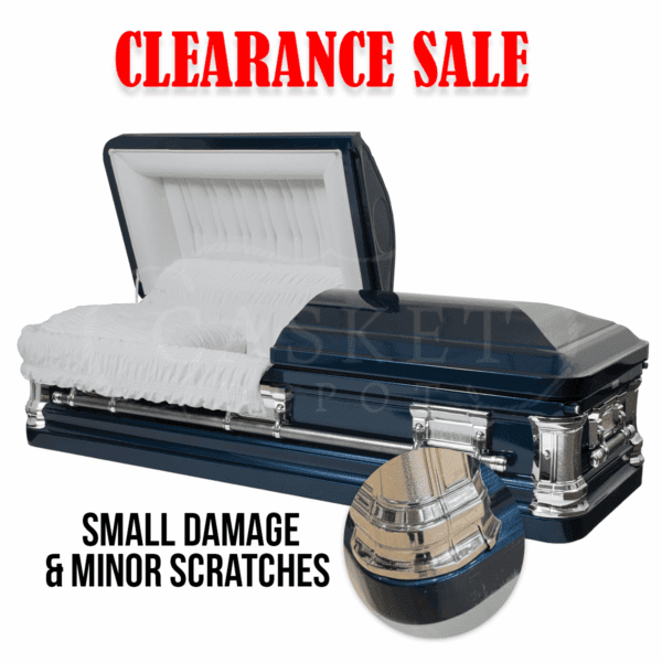 Clearance Sale - Hampton Blue | 18 Gauge Steel Casket