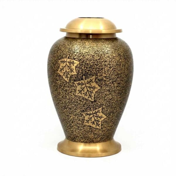 Gold and Black Leaf Etch